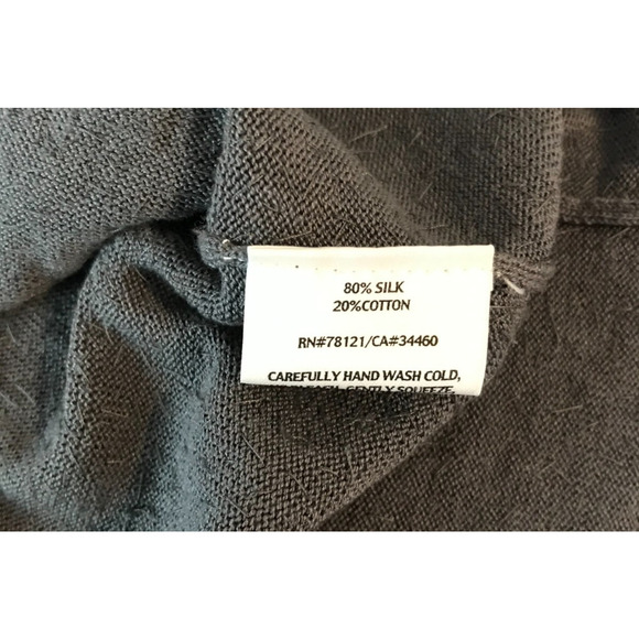 Eileen Fisher Women’s Sequin Surplice Wrap Gray Dress Silk/Cotton - EXSM - Picture 8 of 10